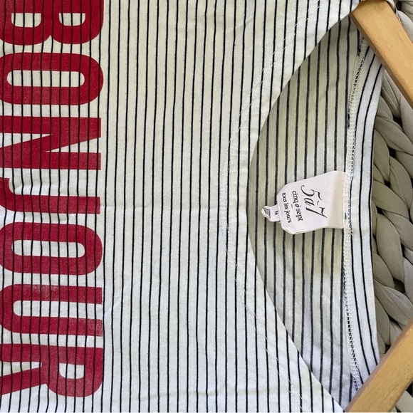 J. Crew like 3/4 sleeve stripe shirt - Picture 4 of 5